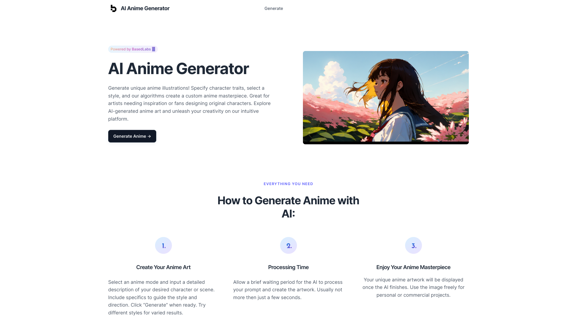 Display image for AI Anime Generator