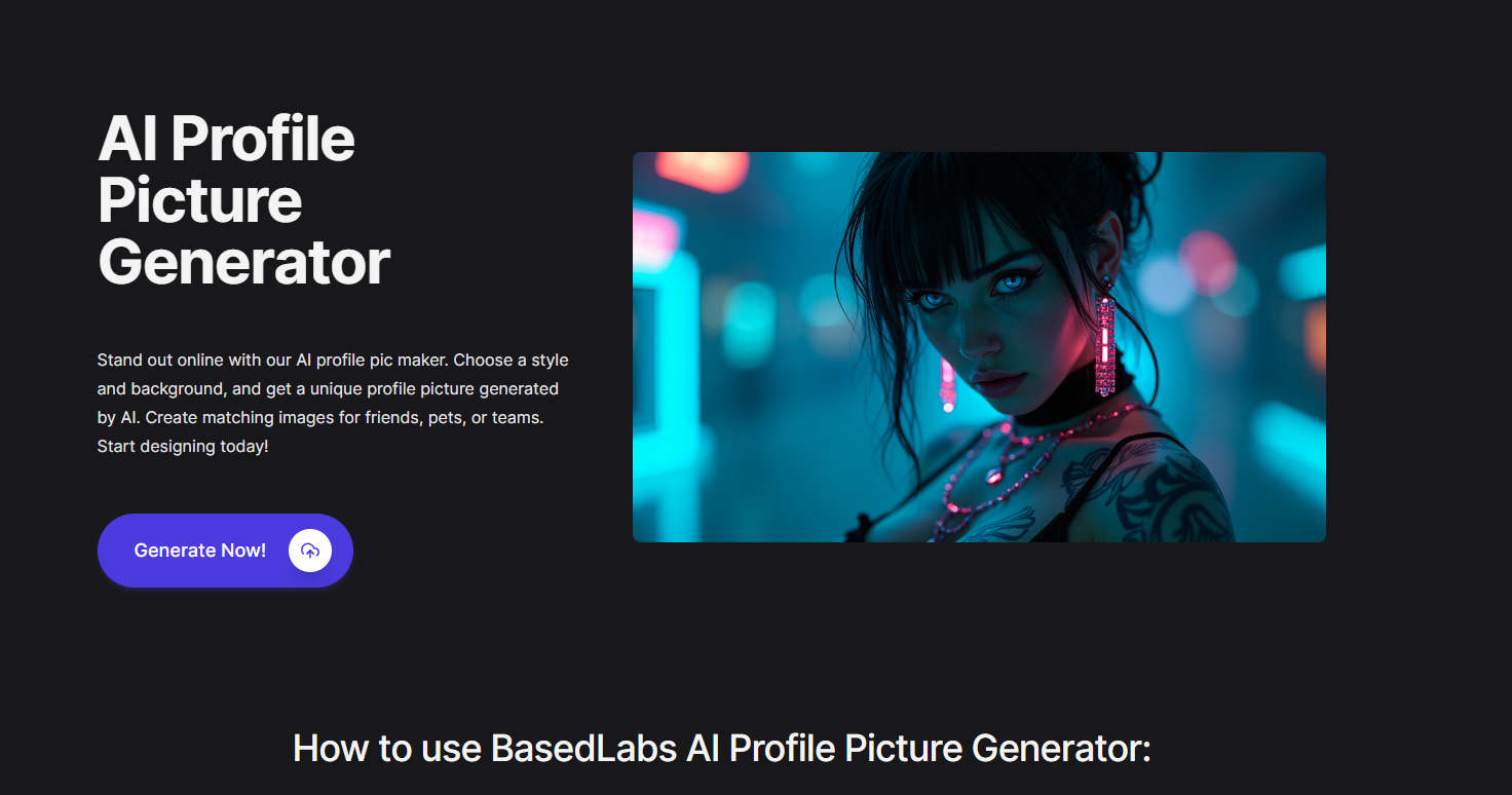 Display image for AI Profile Picture Generator