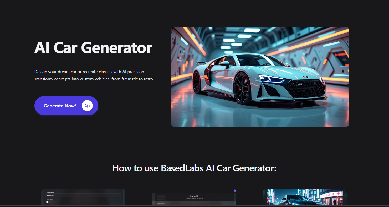 Display image for AI Car Generator