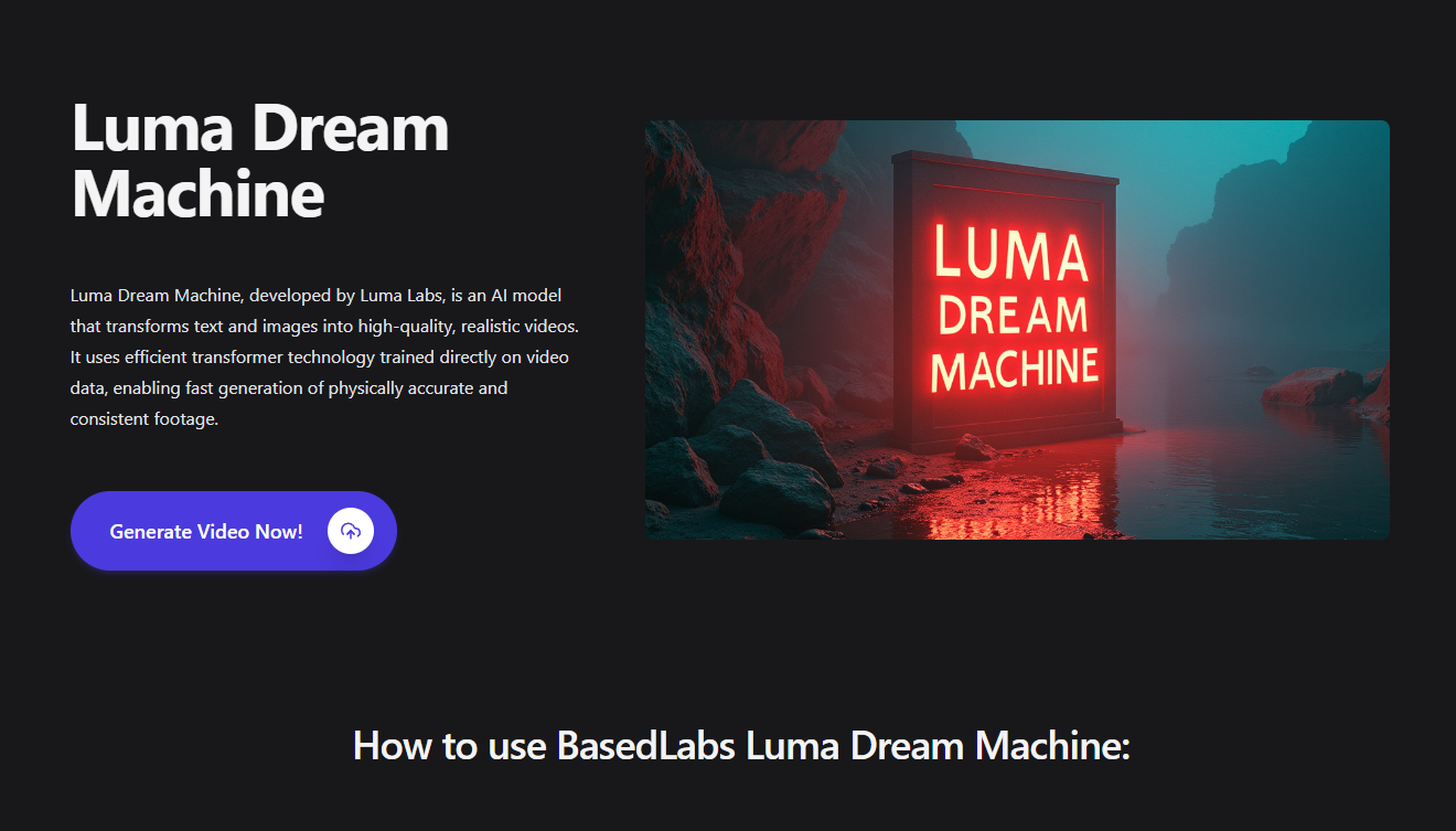 Display image for Luma Dream Machine