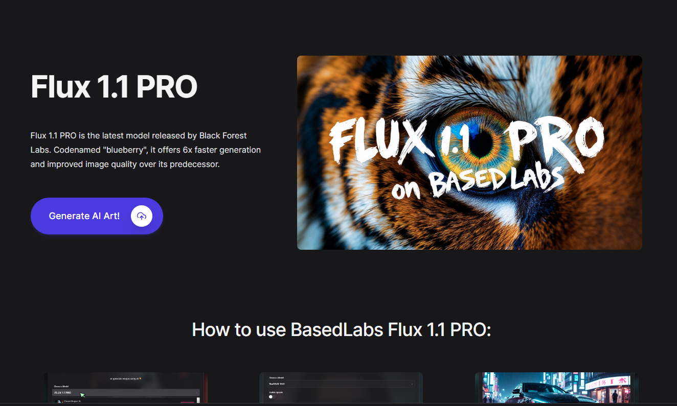 Display image for Flux 1.1 PRO