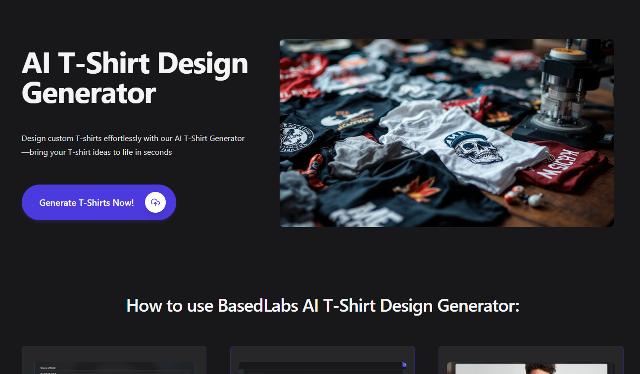 Display image for AI T-Shirt Design Generator