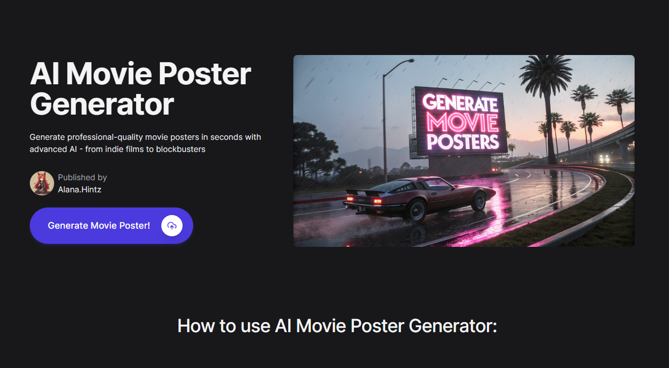 Display image for AI Movie Poster Generator