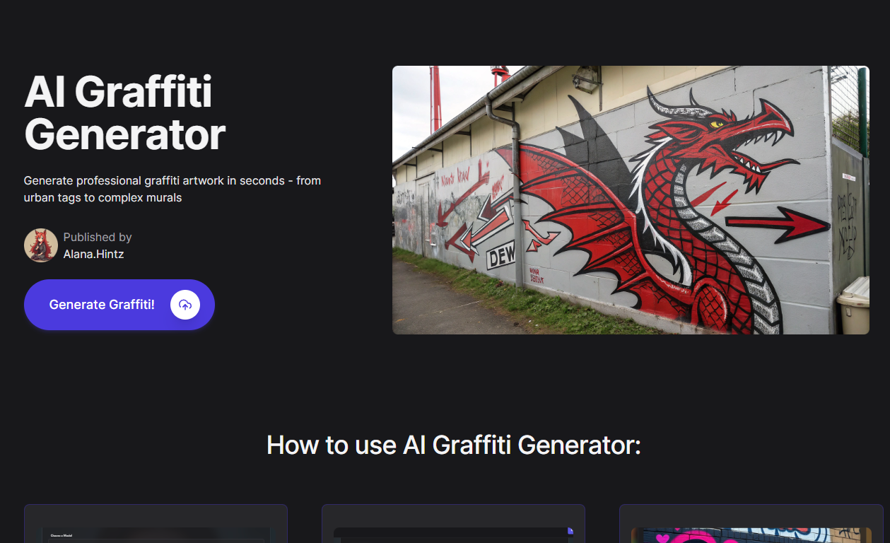 Display image for AI Graffiti Generator