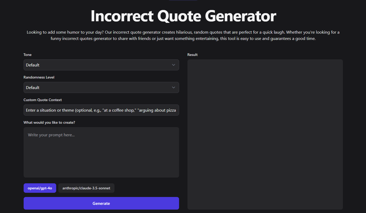 Display image for Incorrect Quote Generator