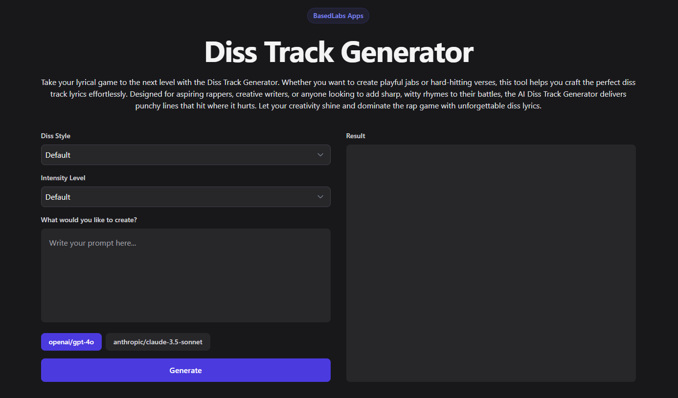 Display image for Diss Track Generator