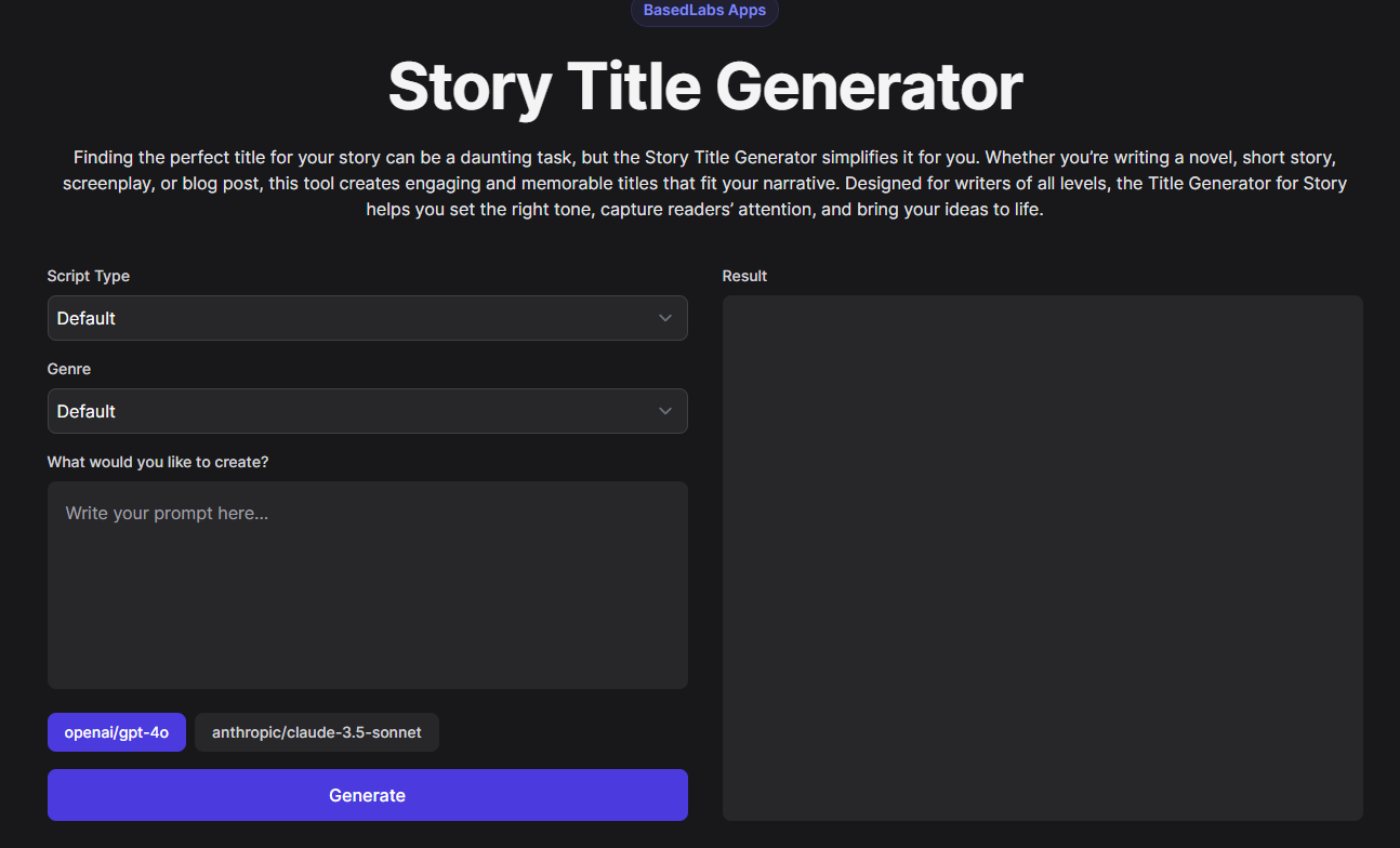 Display image for Story Title Generator