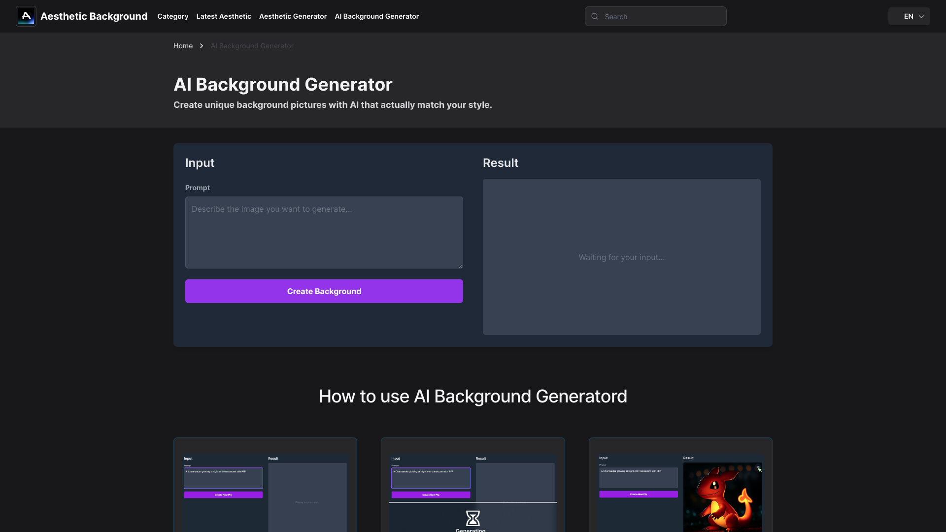 Display image for Background Generator