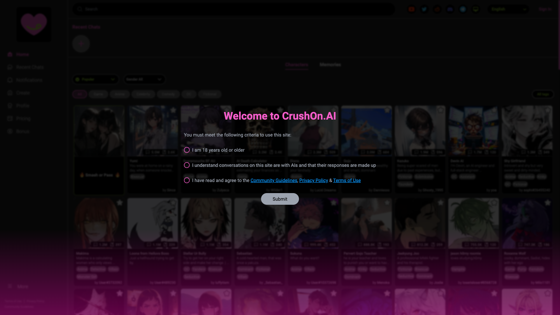 Display image for Crushon AI