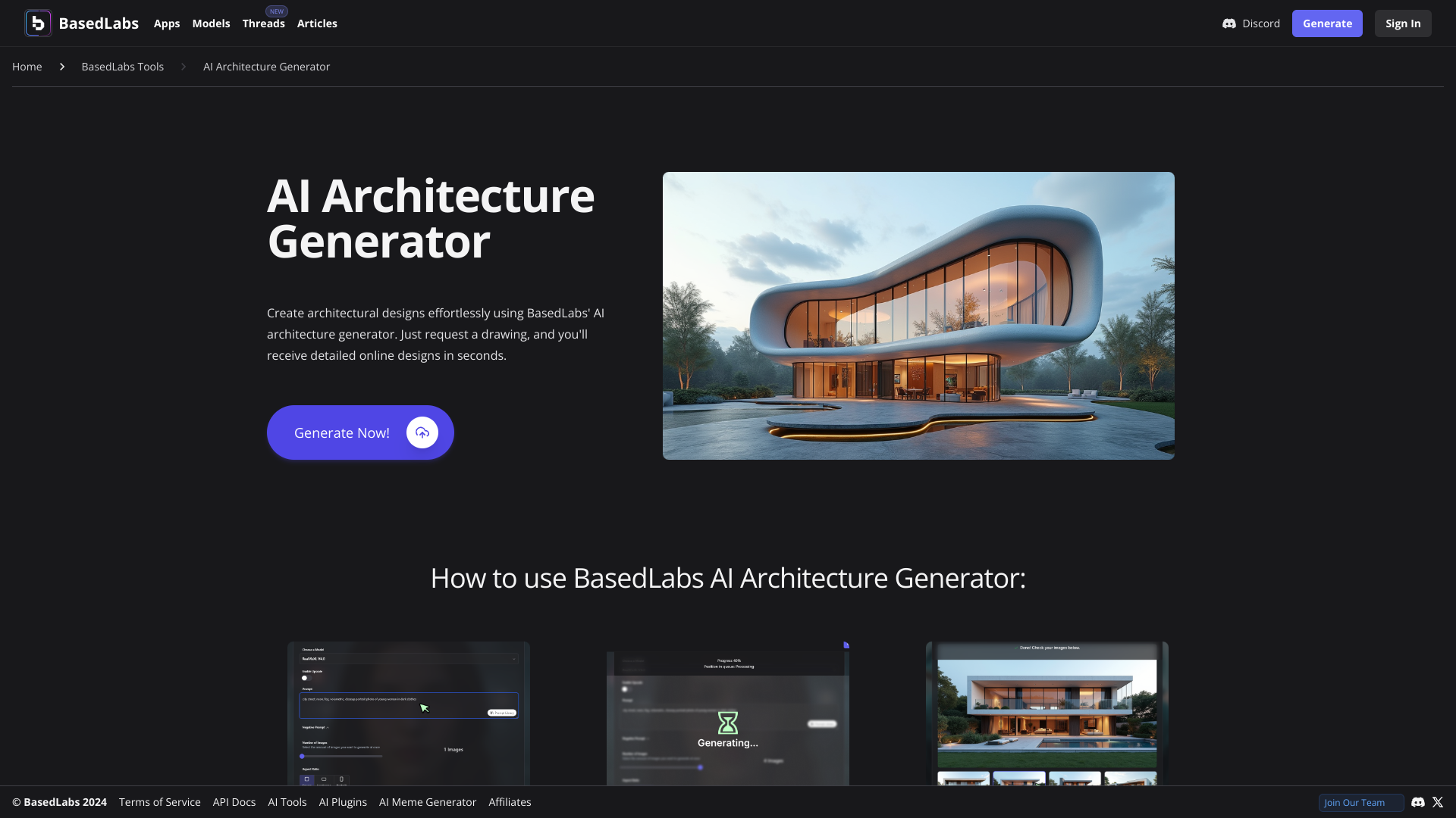 Display image for AI Architecture Generator