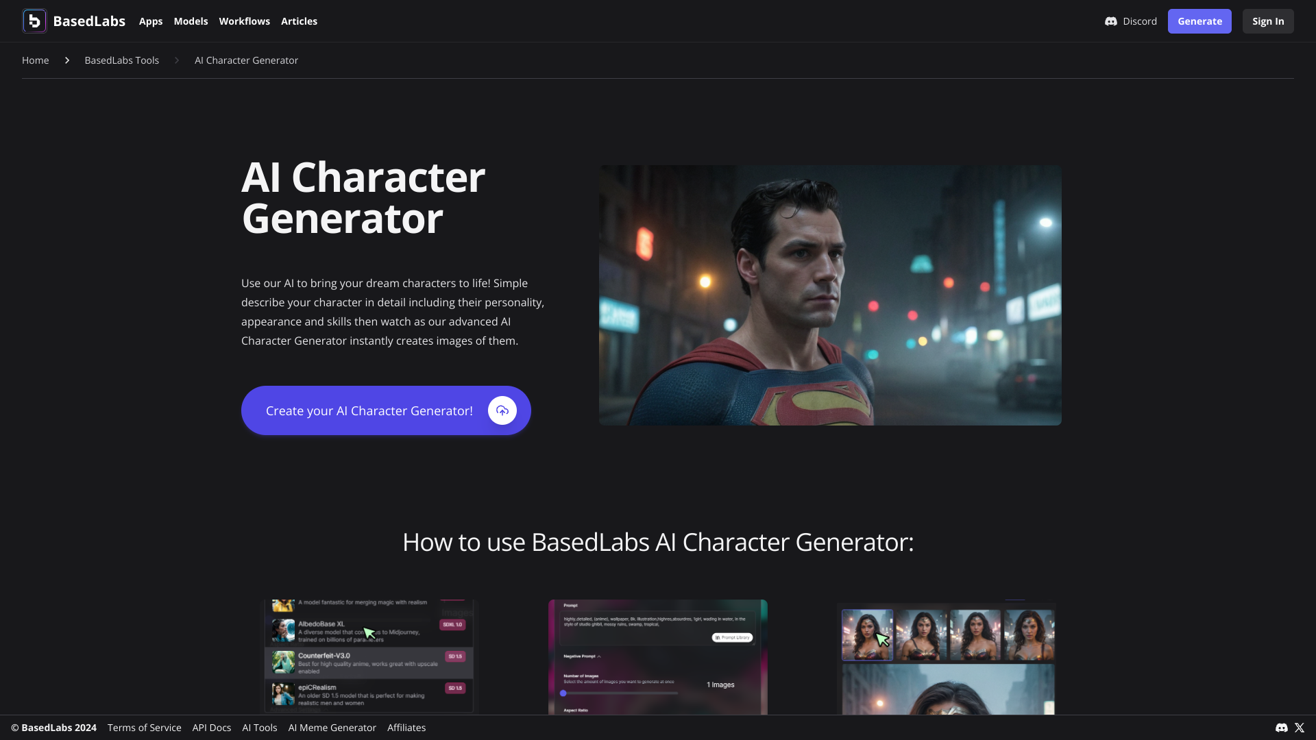 Display image for AI Character Generator
