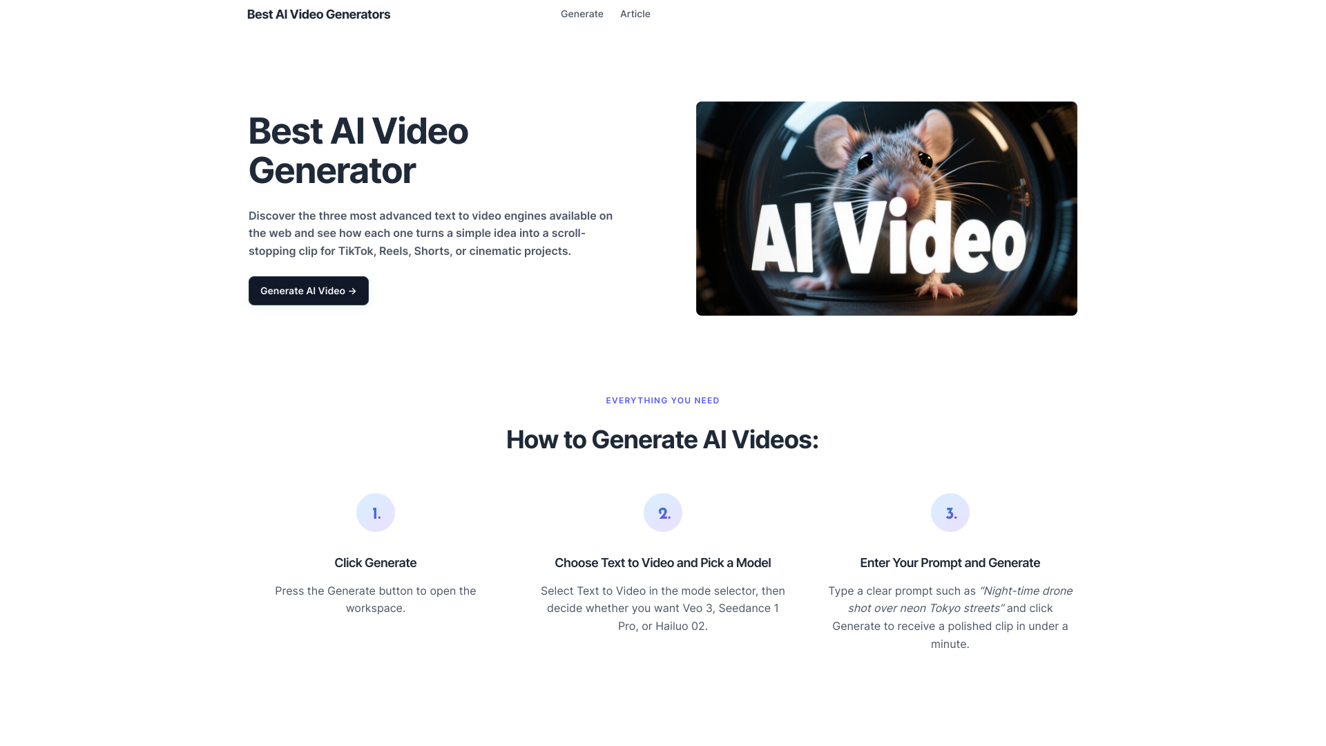 Display image for The Best AI Video Generators
