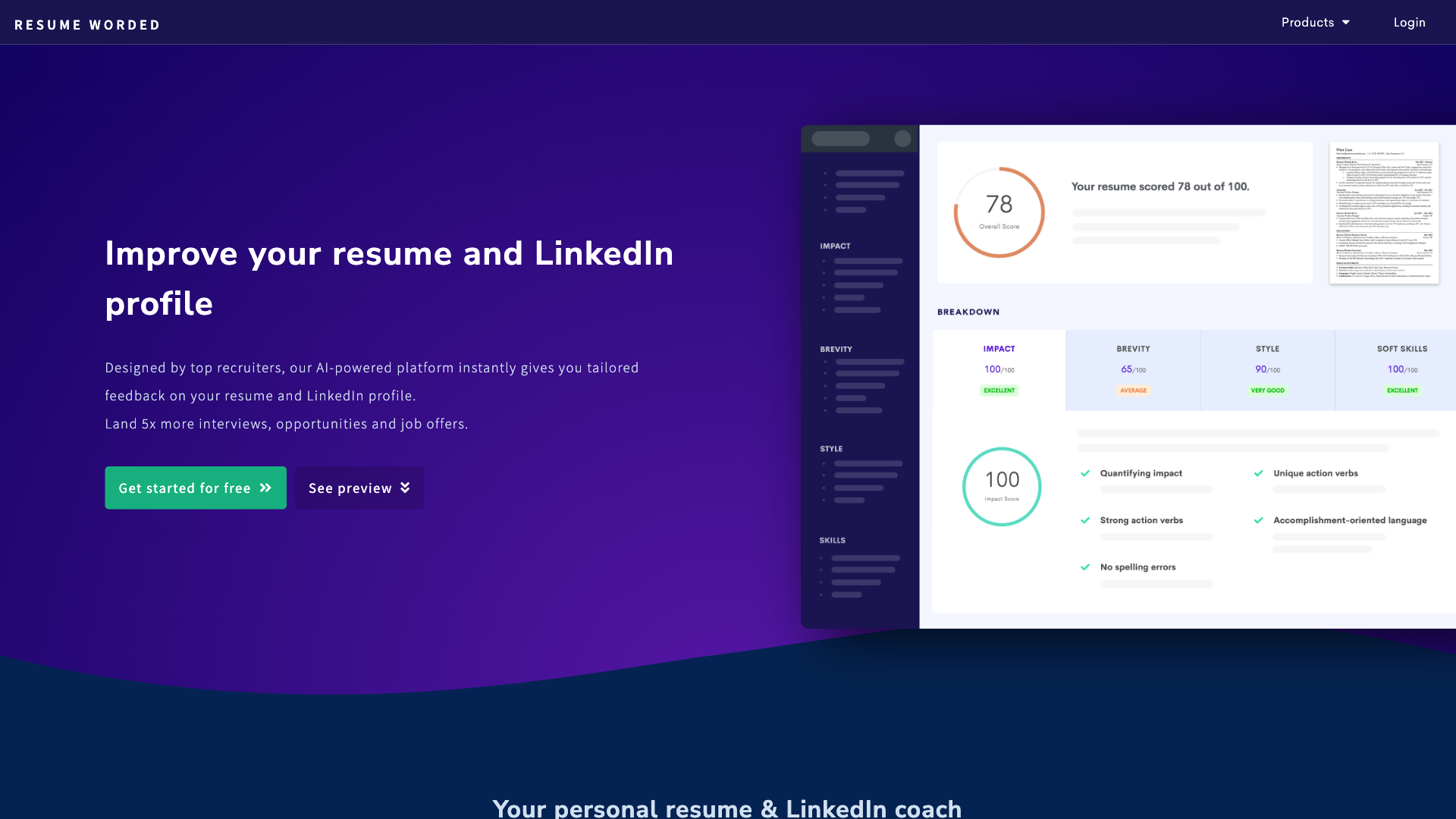 Display image for Resume Worded