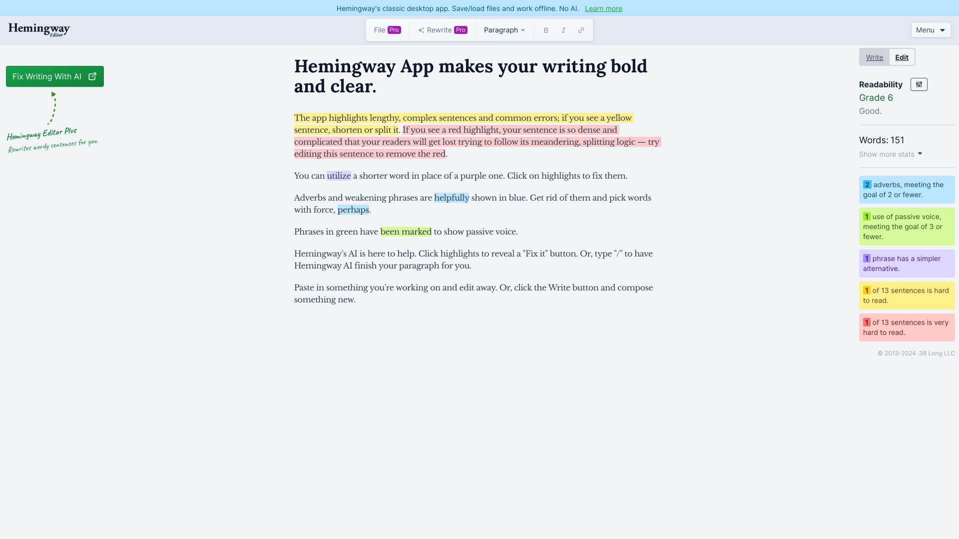 Display image for Hemingway Editor